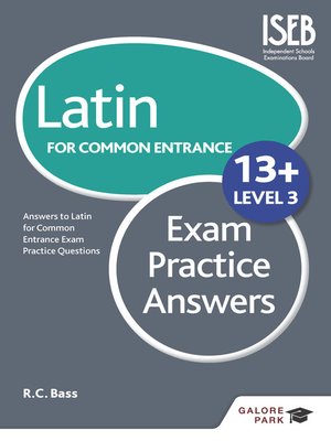 cover image of Latin for Common Entrance 13+ Exam Practice Answers Level 3
